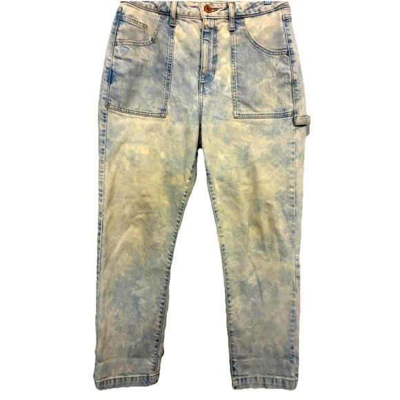 VTG 80s Guess carpenter jeans Barrel Baggy Acid Wash High Waist Ankle Women 29 - Picture 2 of 11